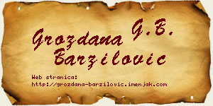 Grozdana Barzilović vizit kartica